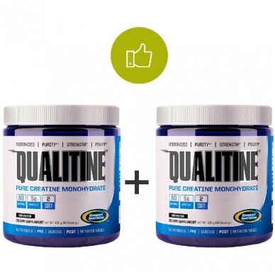 2 X Gaspari QUALITINE 300g Pure Creatine Monohydrate