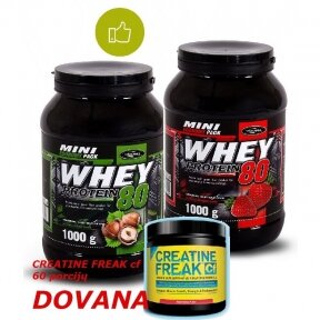 2X CFM WHEY PROTEIN 80 1000g + Creatine Freak cf 145g DOVANA