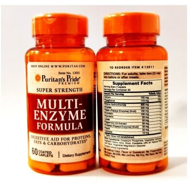 Puritans Pride MULTI-ENZYME Formula 60-120 Caps 1