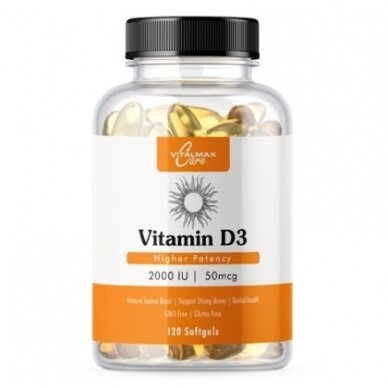 Vitalmax Care Vitamin D3 2000IU | 120 softgels